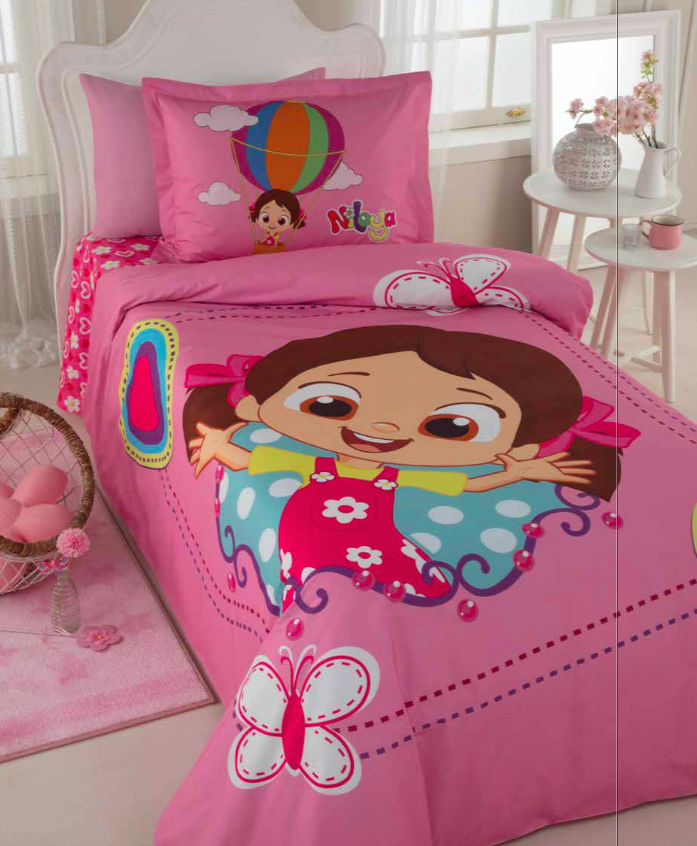 Ozdilek Niloya Kelebek Lisansli Tek Kisilik Nevresim Takimi Pembe 224 49 Tl Kdv