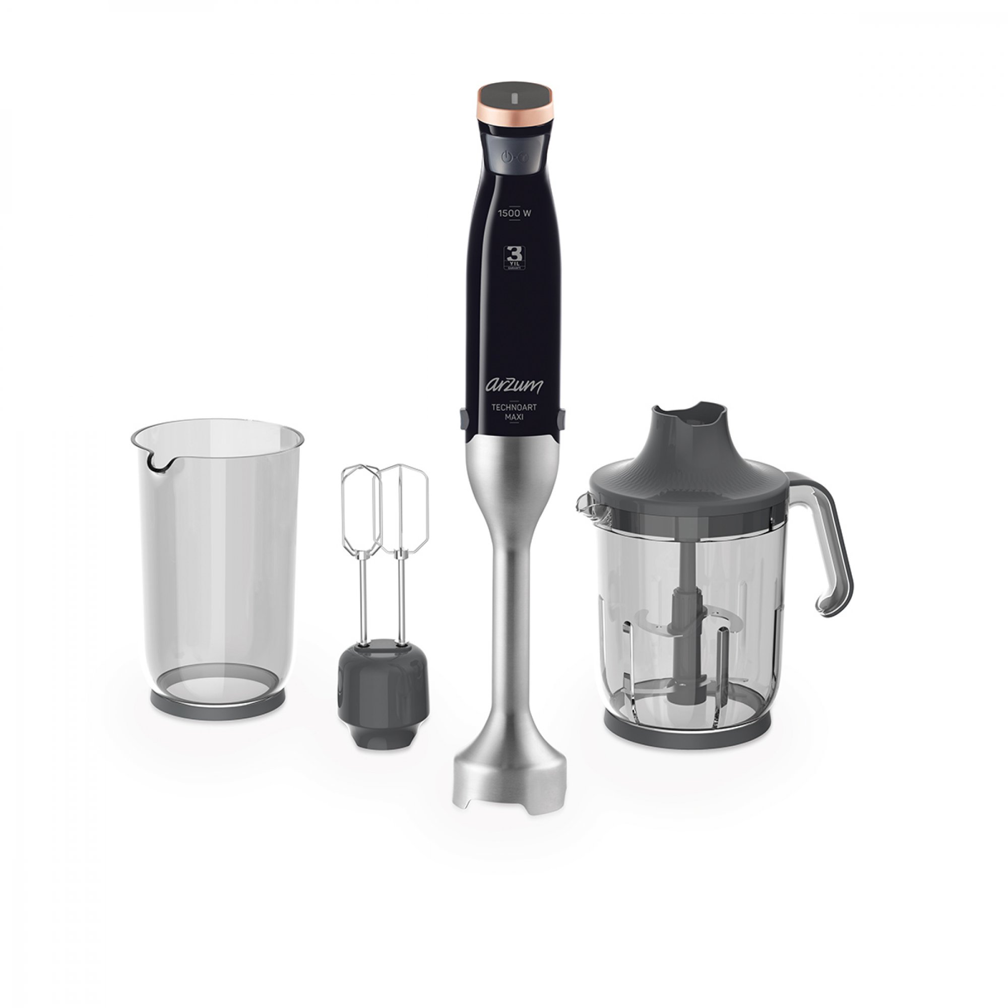 Arzum AR1065 Technoart Maxi El Blender Seti Siyah 651.69 TL + KDV