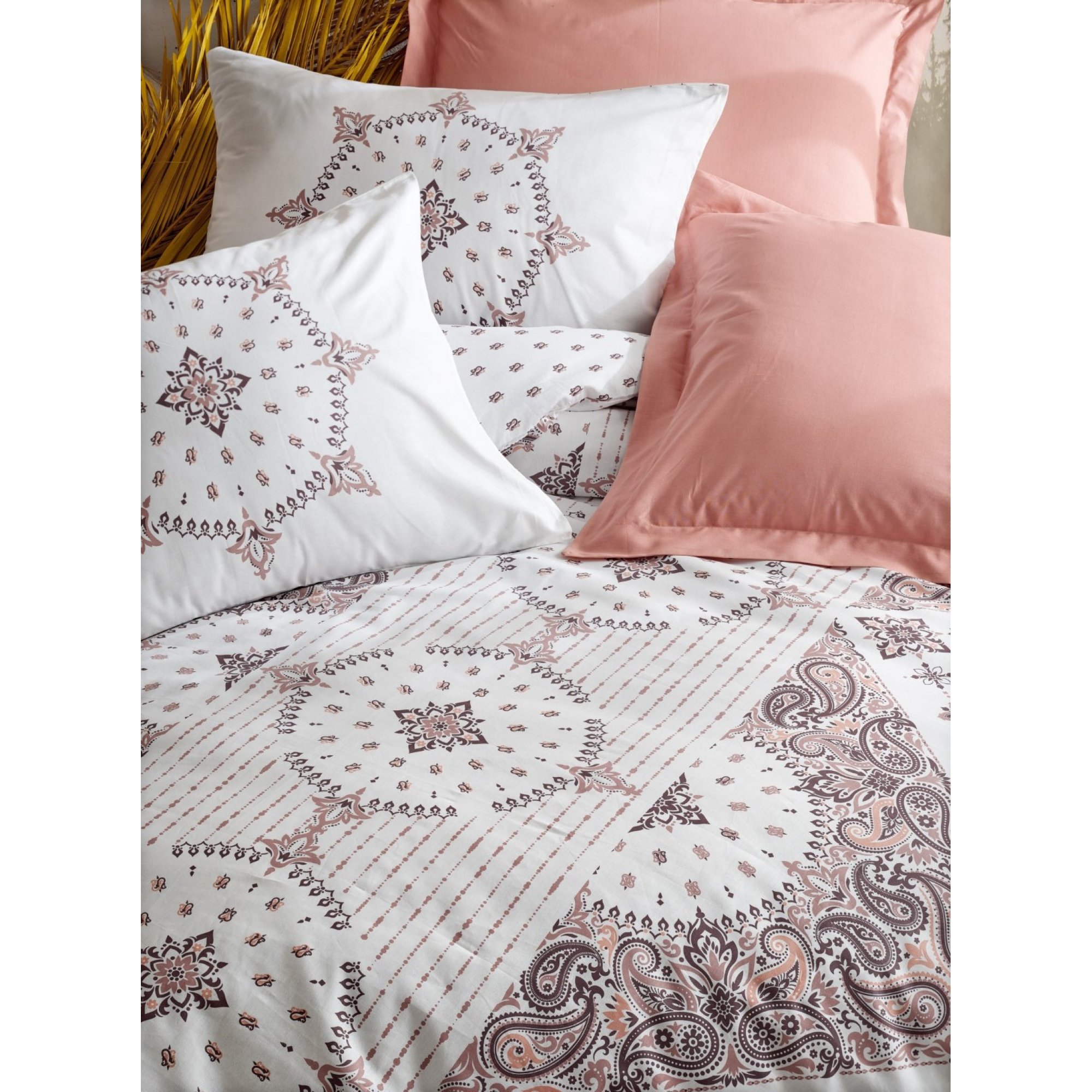 Cotton Box Bohem Ranforce Nevresim Takımı Riva Kahve Çift