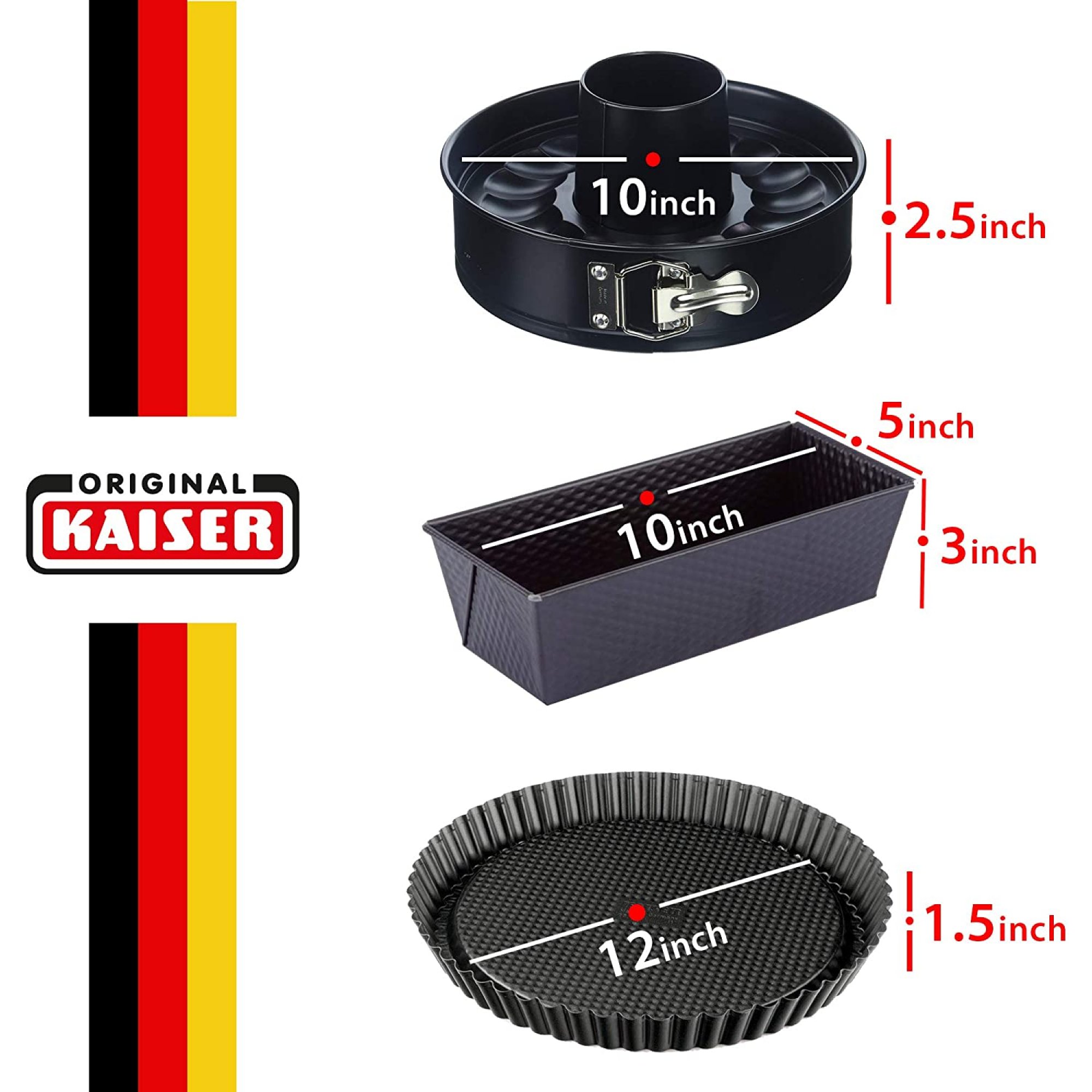 Kaiser K500 4 Parça Klasik Kek Kalıbı Seti 105.93 TL + KDV