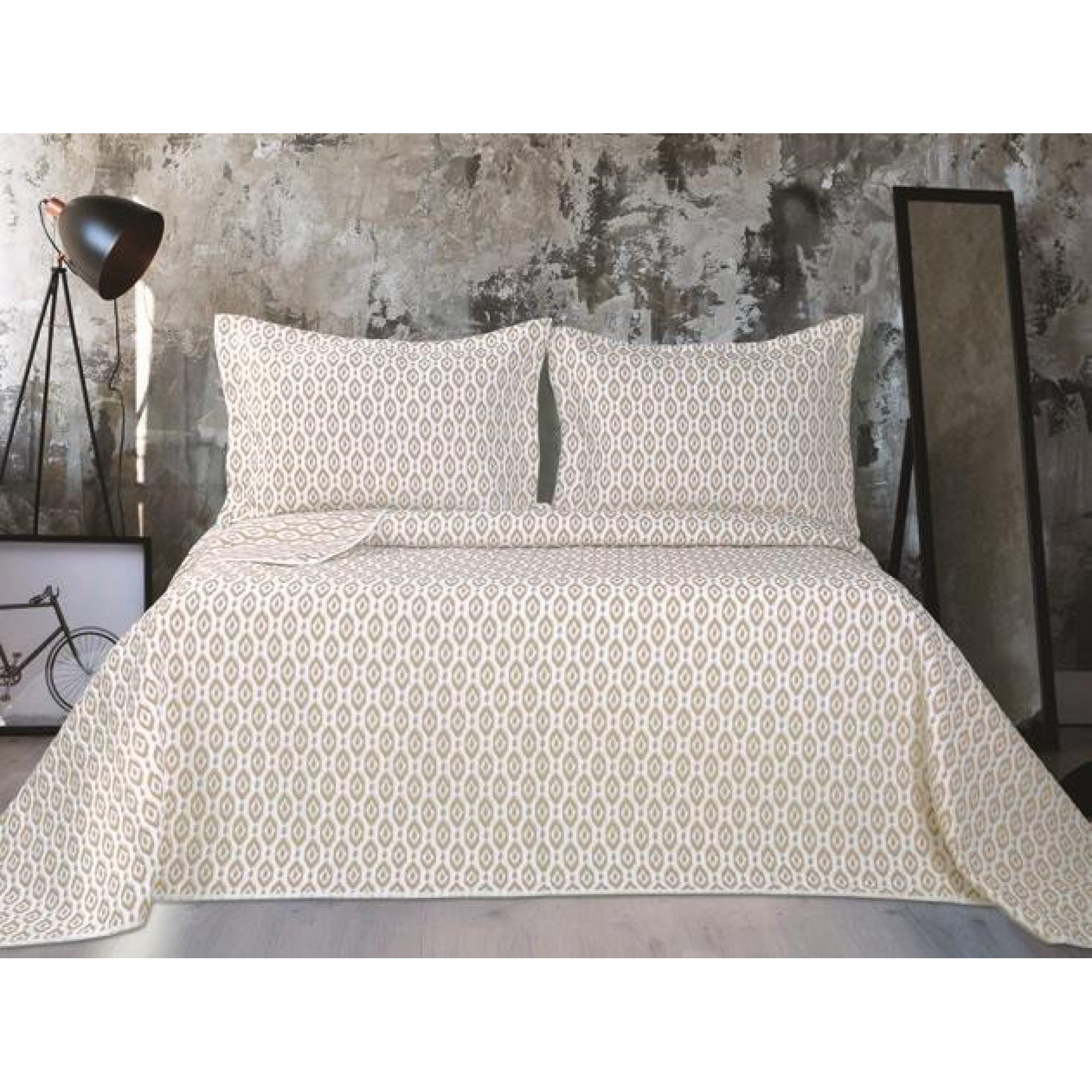 Ozdilek Brokar Etnic Cift Kisilik Yatak Ortusu Bej 363 56 Tl Kdv