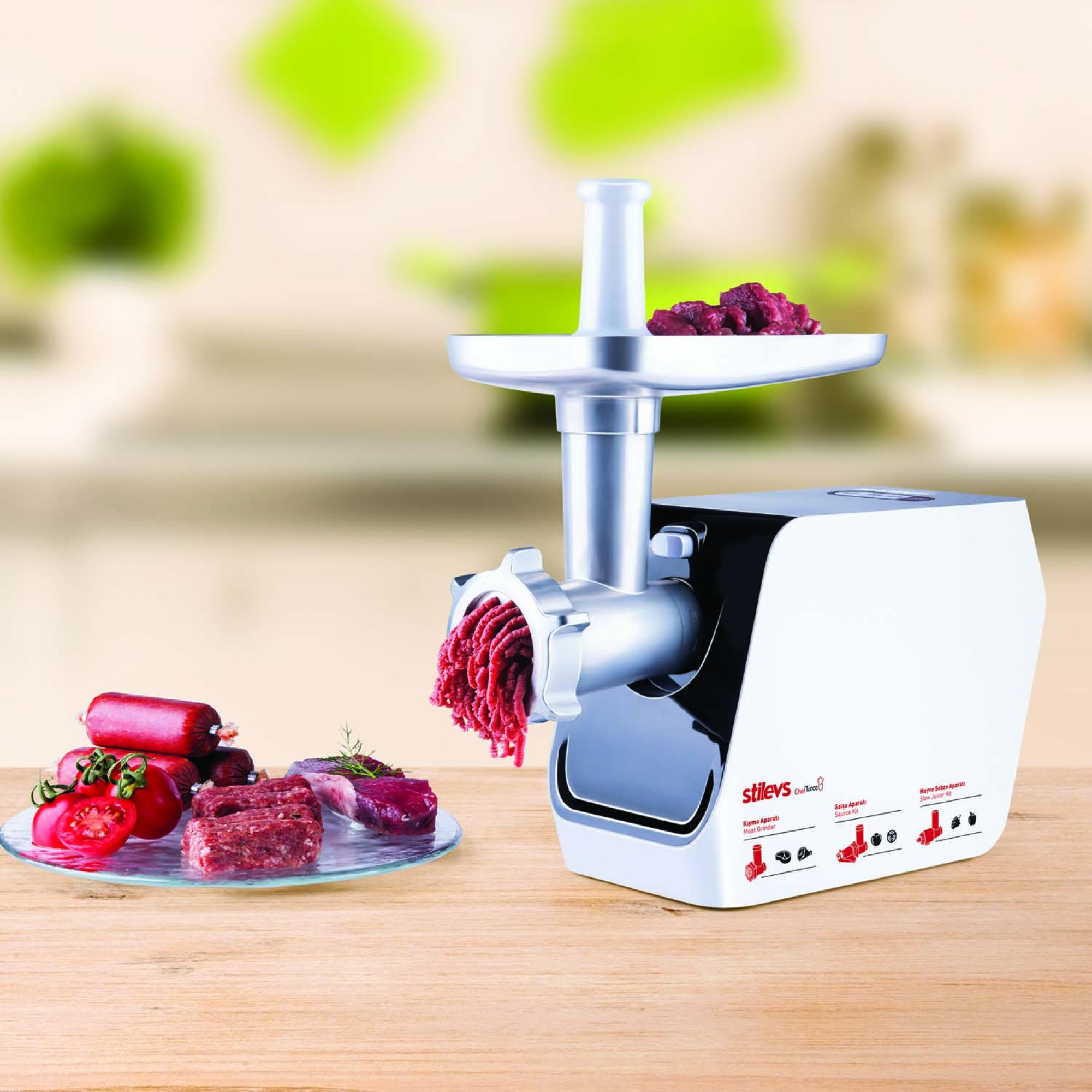 Stilevs Chefturco Et Kıyma Makinesi Beyaz&Siyah 1,100.85 TL + KDV Stilevs Chefturco Et Kıyma Makinesi Beyaz&Siyah 1,100.85 TL + KDV