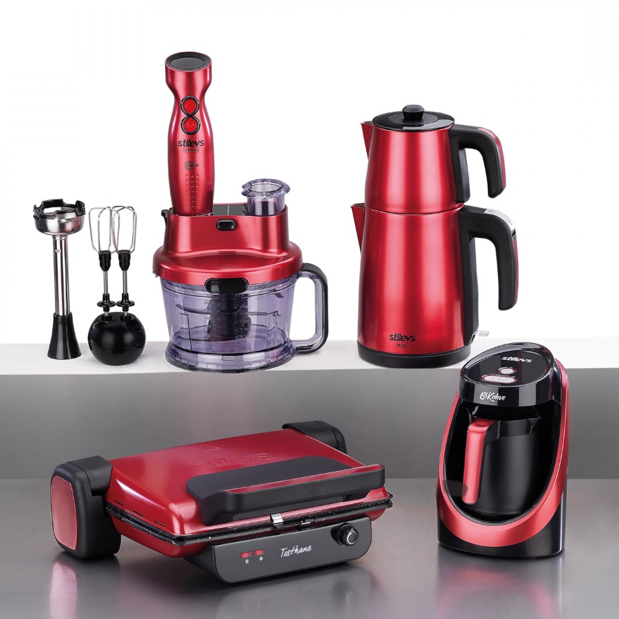 Stilevs Yakamoz 4lü Paket Elektronik Çeyiz Seti Vişne 1,657.63 TL + KDV