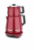 Korkmaz A332 Demiks Elektrikli Çaydanlık Çelik Çay Makinesi - Kırmızı(Teşhir)