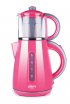 Stilevs Çays CM-16 1500 W Cam Demlikli Çay Makinesi - Pembe&Gri (Teşhir Ürün)